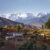 Nepalesisches Dorf mit Langtang Himal